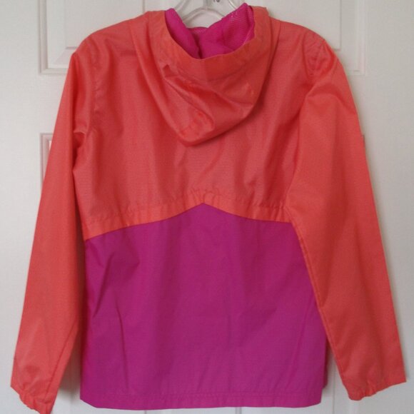 Columbia Youth L/S Hoodie Full Zip Orange over Purple Windbreaker NWOT 14-16 - Picture 3 of 3